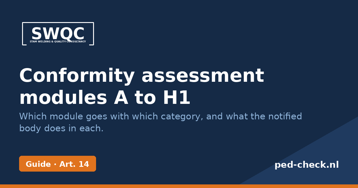 PED conformity assessment modules A to H1 explained